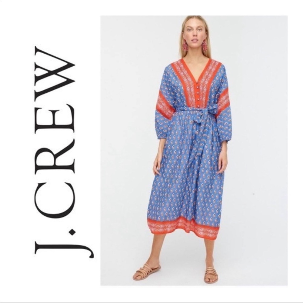 J. Crew Beachwear Midi Boho cover up dress size small NWT